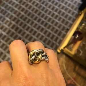 David Yurman Gold Sterling Silver Cross Ring